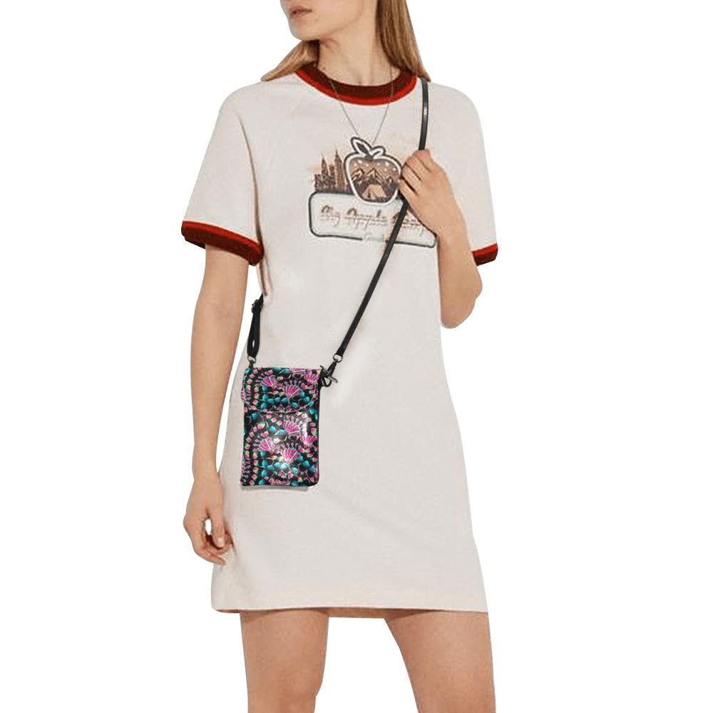 Hawk Feathers Heat Map Small Cell Phone Purse