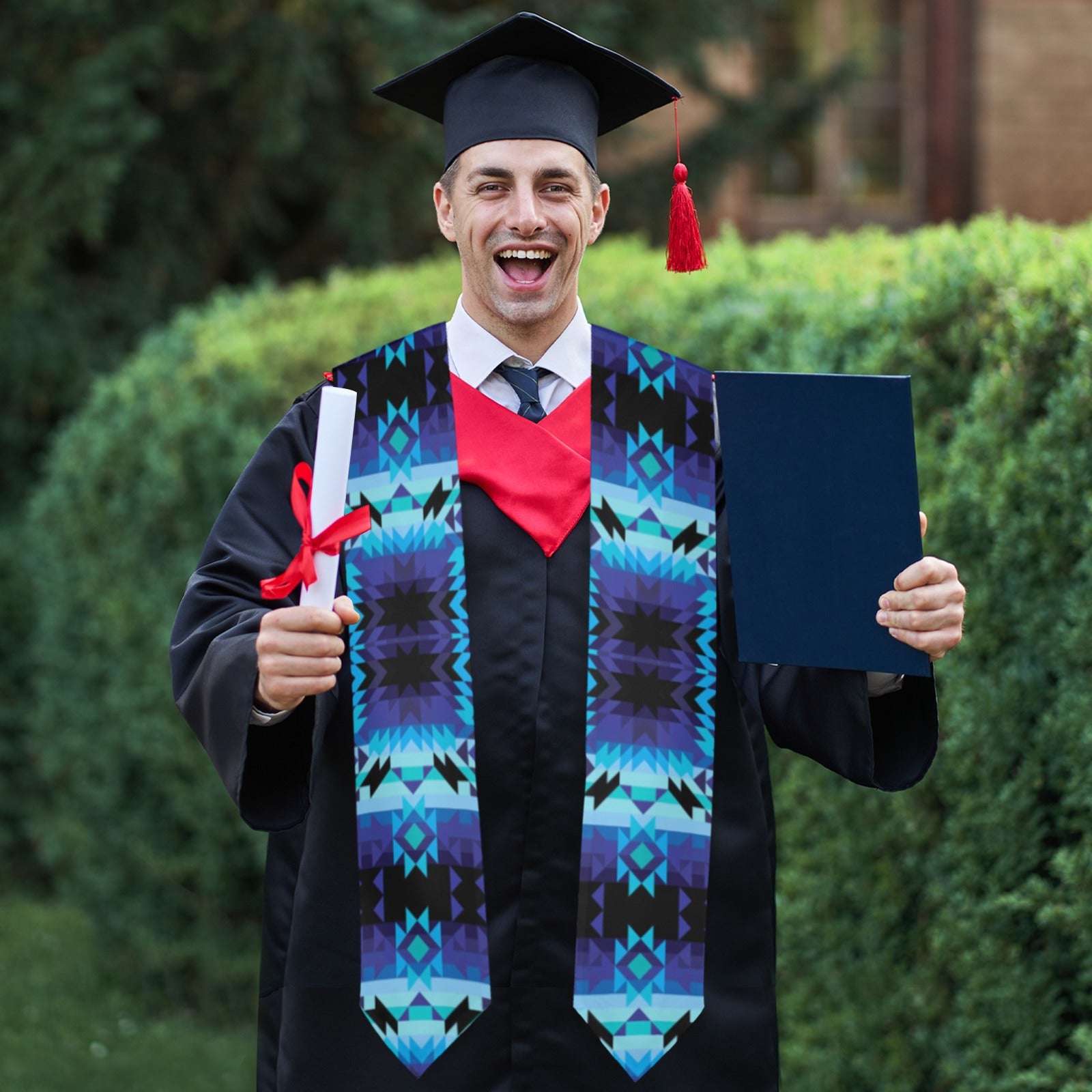 Blue Star Graduation Stole