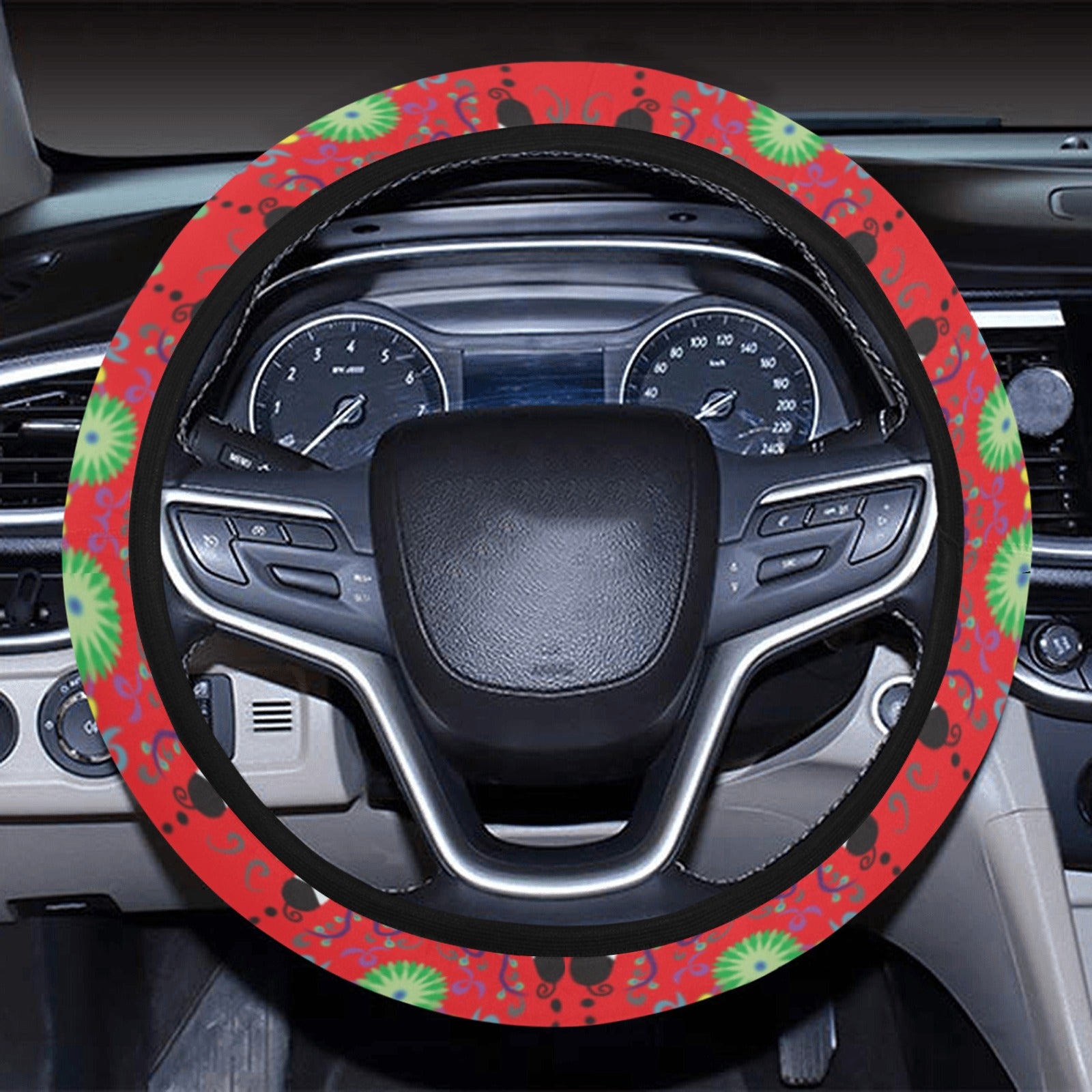 New Growth Vermillion Steering Wheel Cover with Elastic Edge