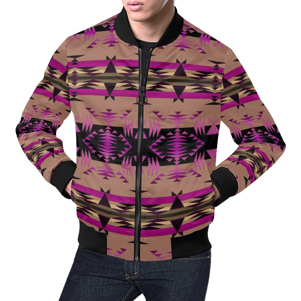 Between the Mountains Berry Bomber Jacket for Men