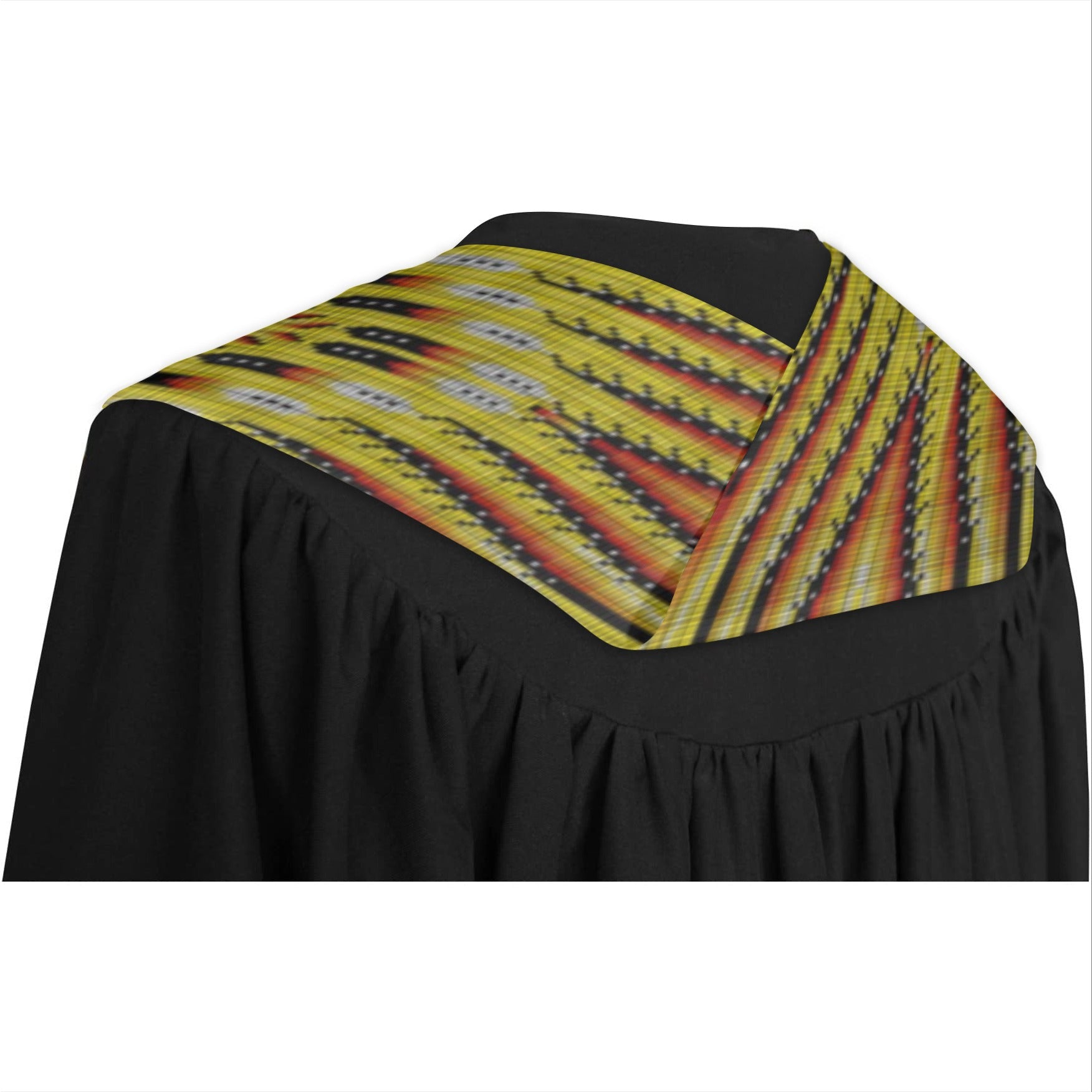 Fire Feather Yellow Graduation Stole