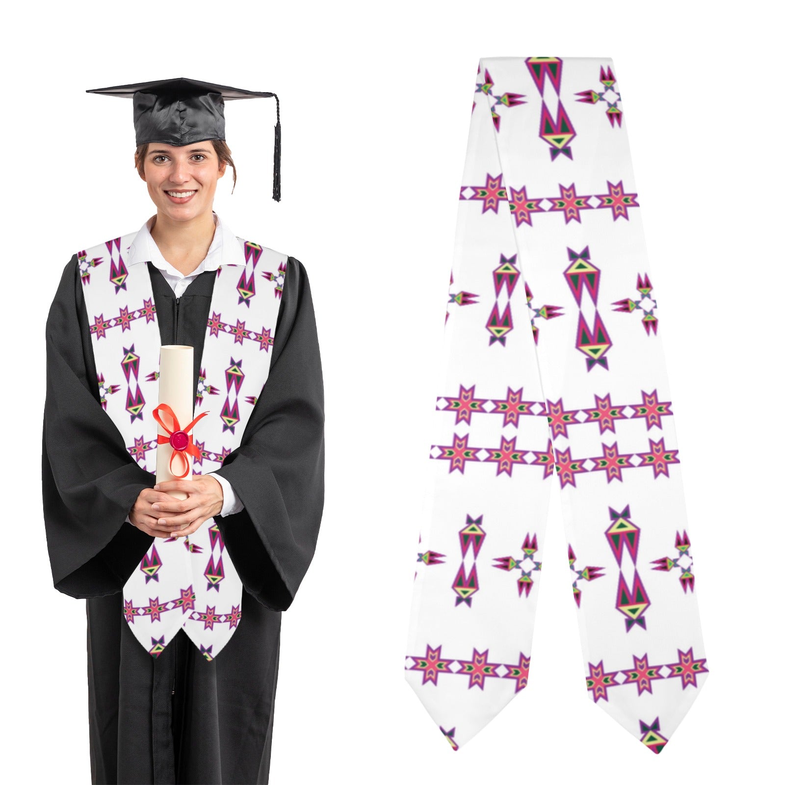 Four Directions Lodge Flurry Graduation Stole