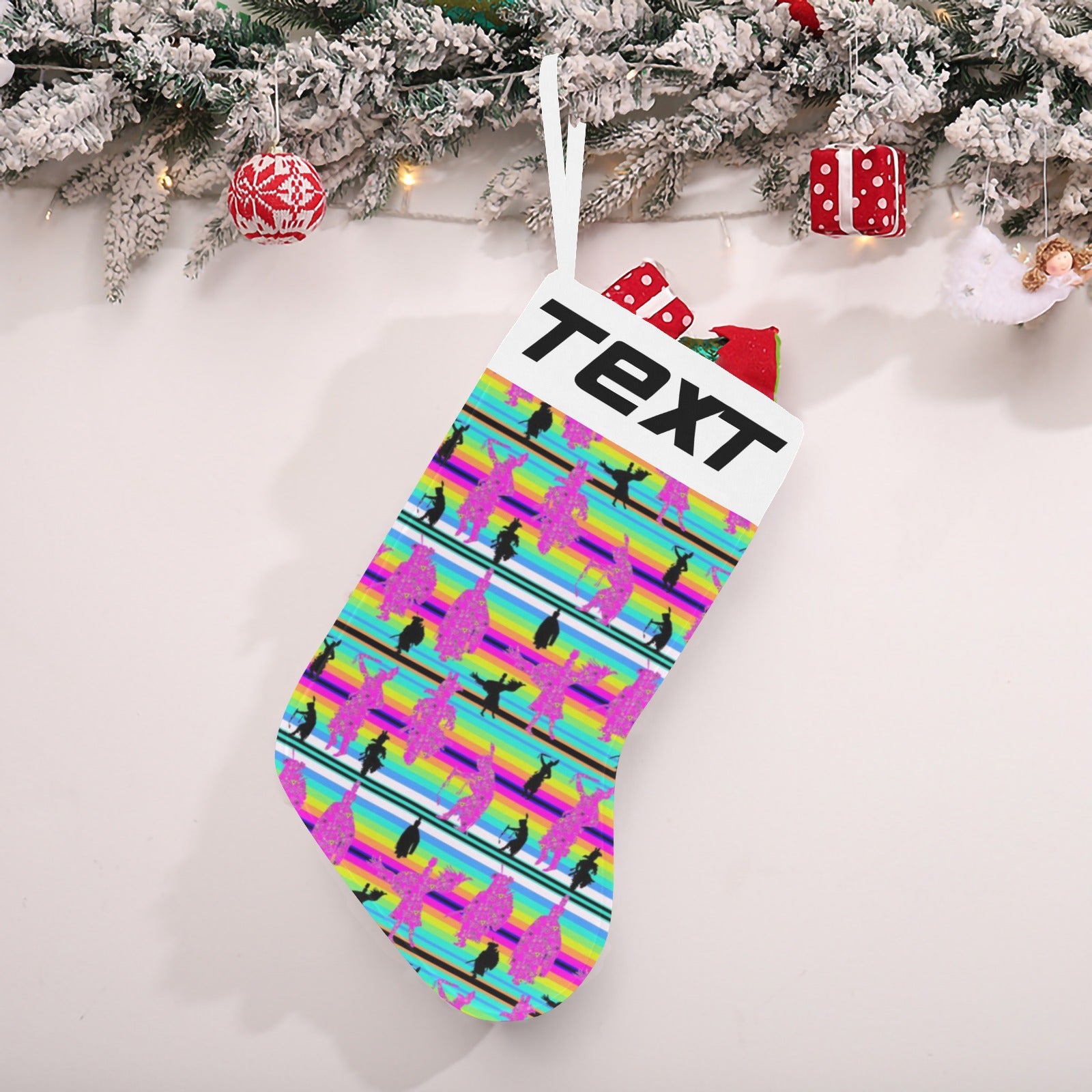 Dancers Sunset Contest Christmas Stocking (Custom Text on The Top)
