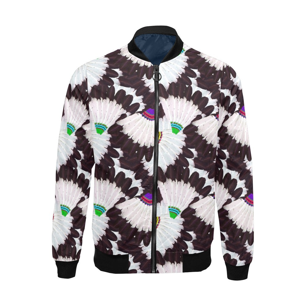 Eagle Feather Fans Bomber Jacket for Men