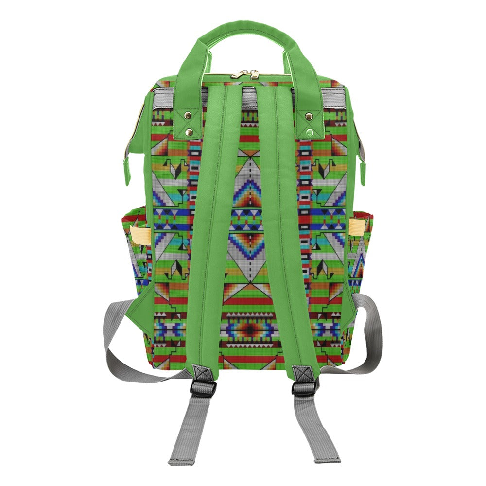 Medicine Blessing Lime Green Multi-Function Diaper Backpack/Diaper Bag