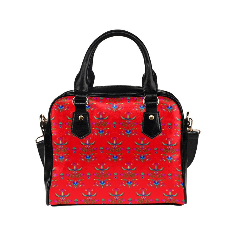 Dakota Damask Red Shoulder Handbag