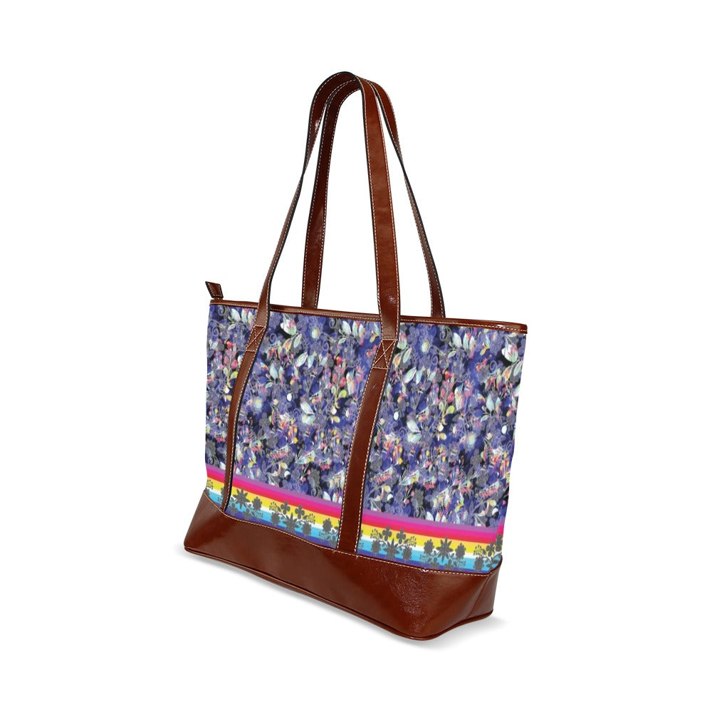 Culture in Nature Blue Tote Handbag