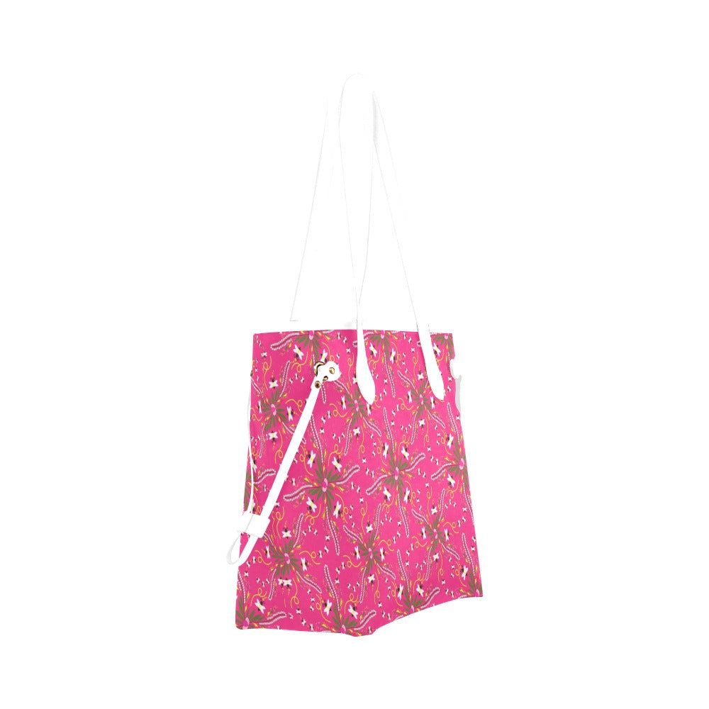 Willow Bee Bubblegum Clover Canvas Tote Bag