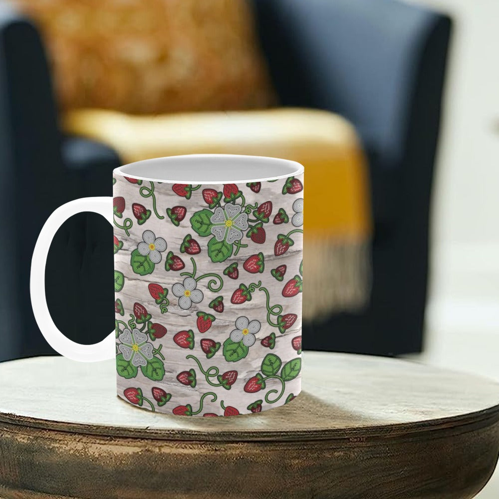 Strawberry Dreams Bright Birch White Mug(11OZ)