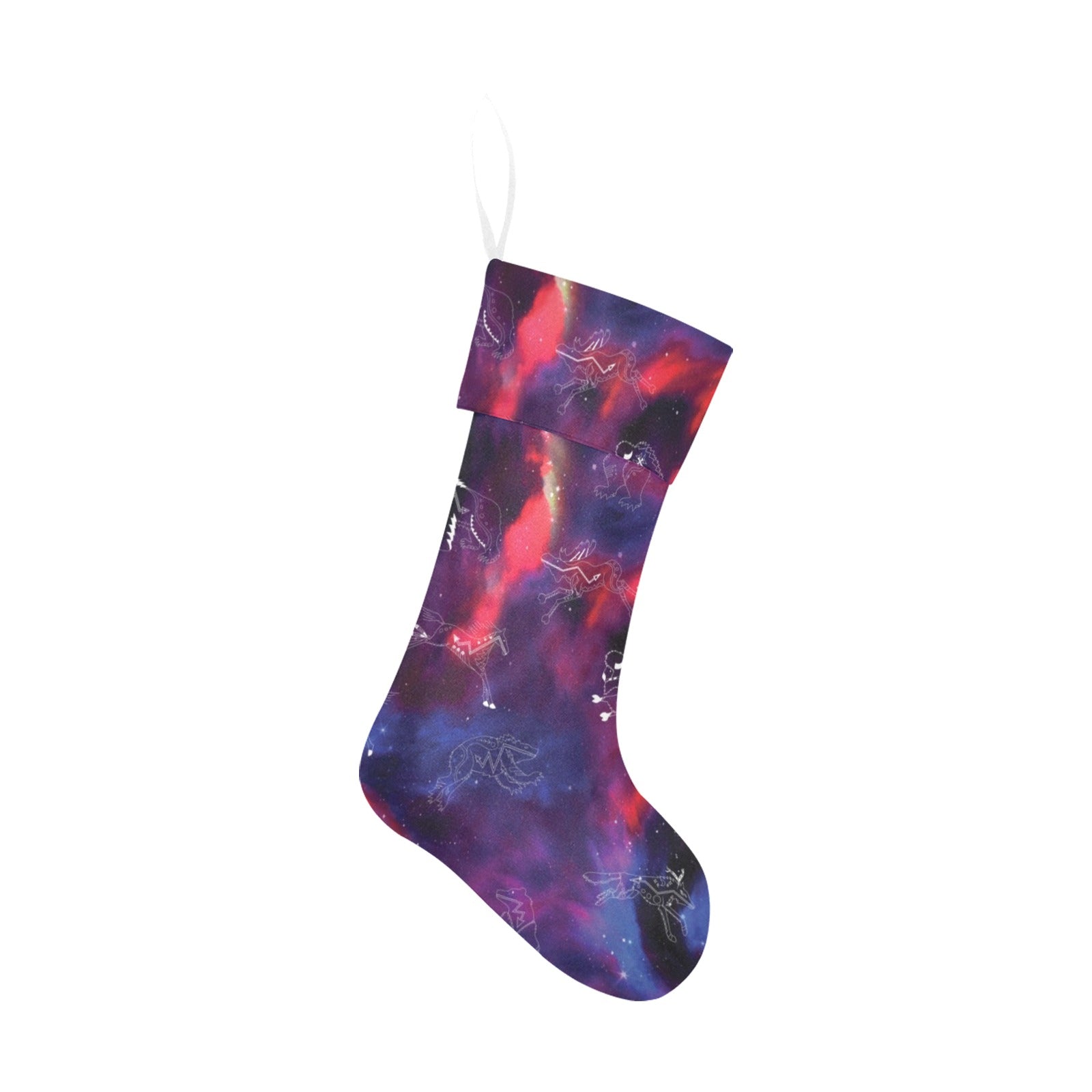 Animal Ancestors 3 Blue Pink Swirl Christmas Stocking