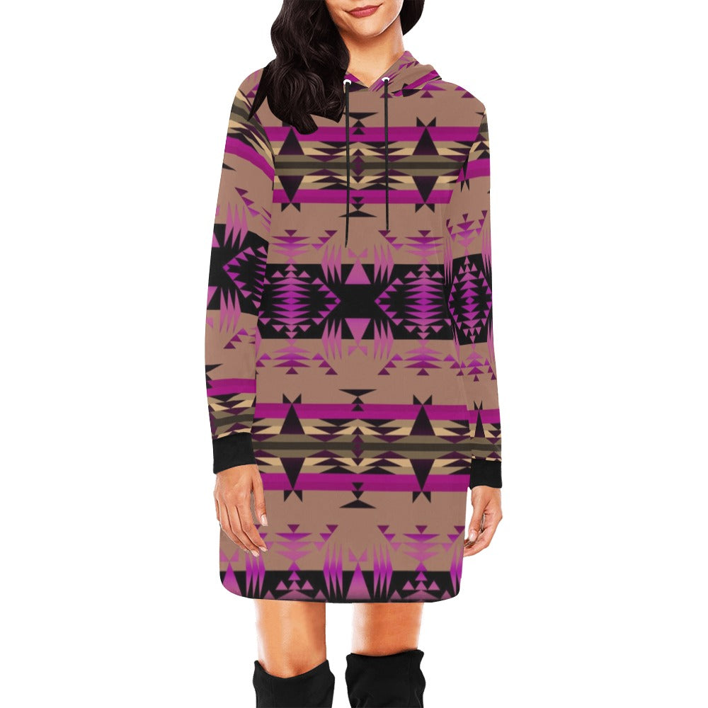 Between the Mountains Berry Hoodie Dress