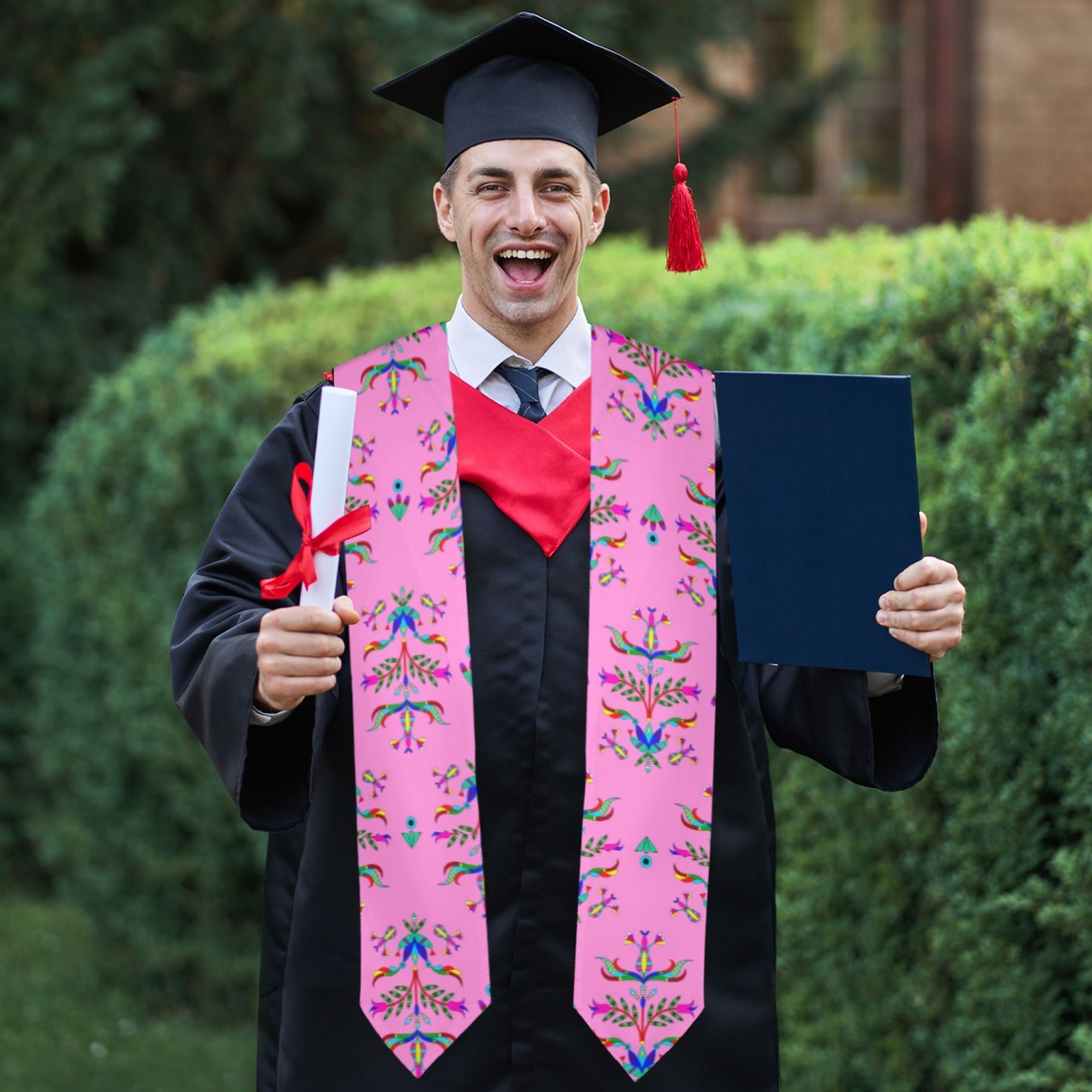 Dakota Damask Cheyenne Pink Graduation Stole