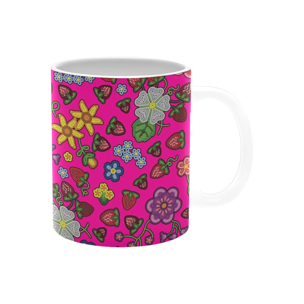 Berry Pop Blush White Mug(11OZ)