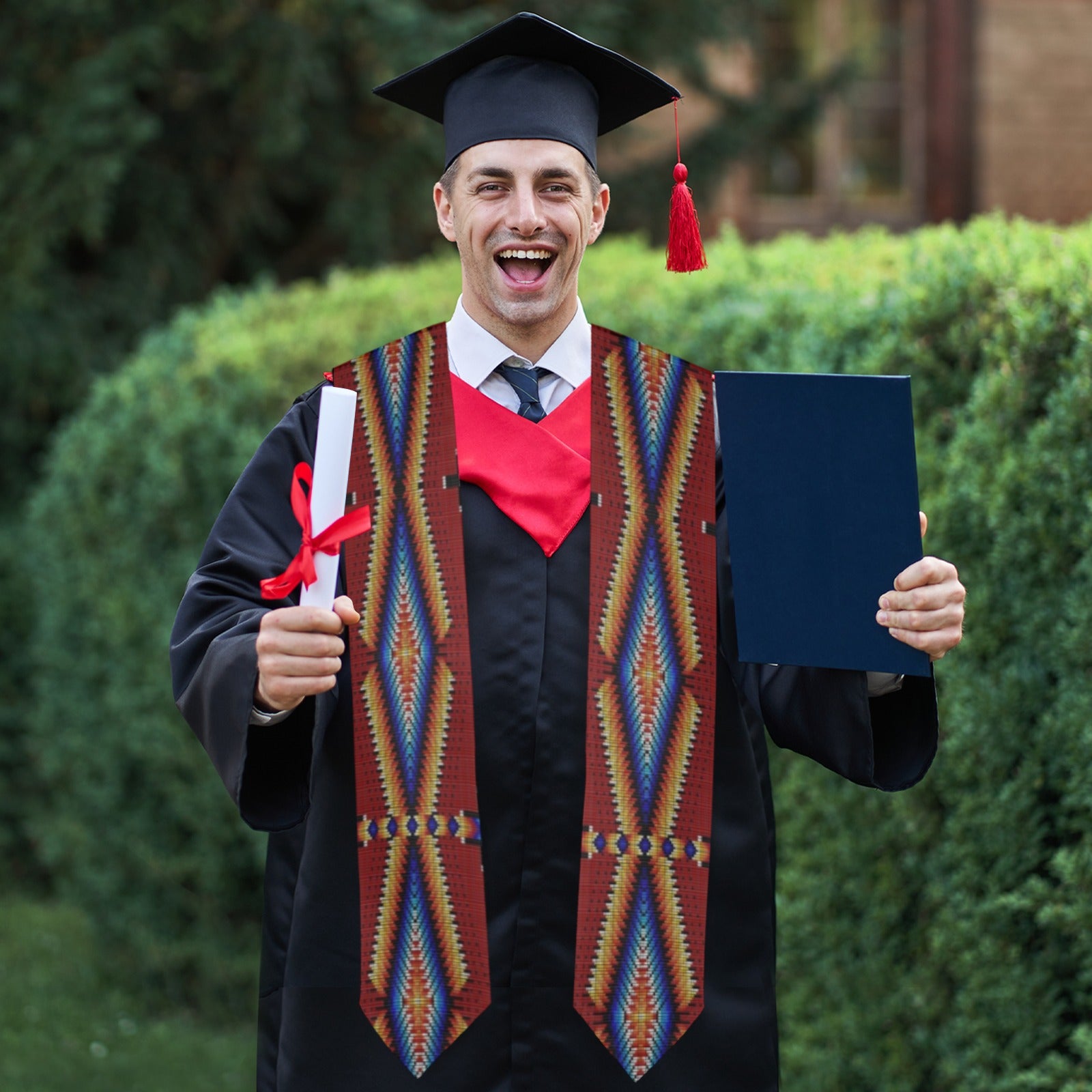 Diamond in the Bluff Red Graduation Stole