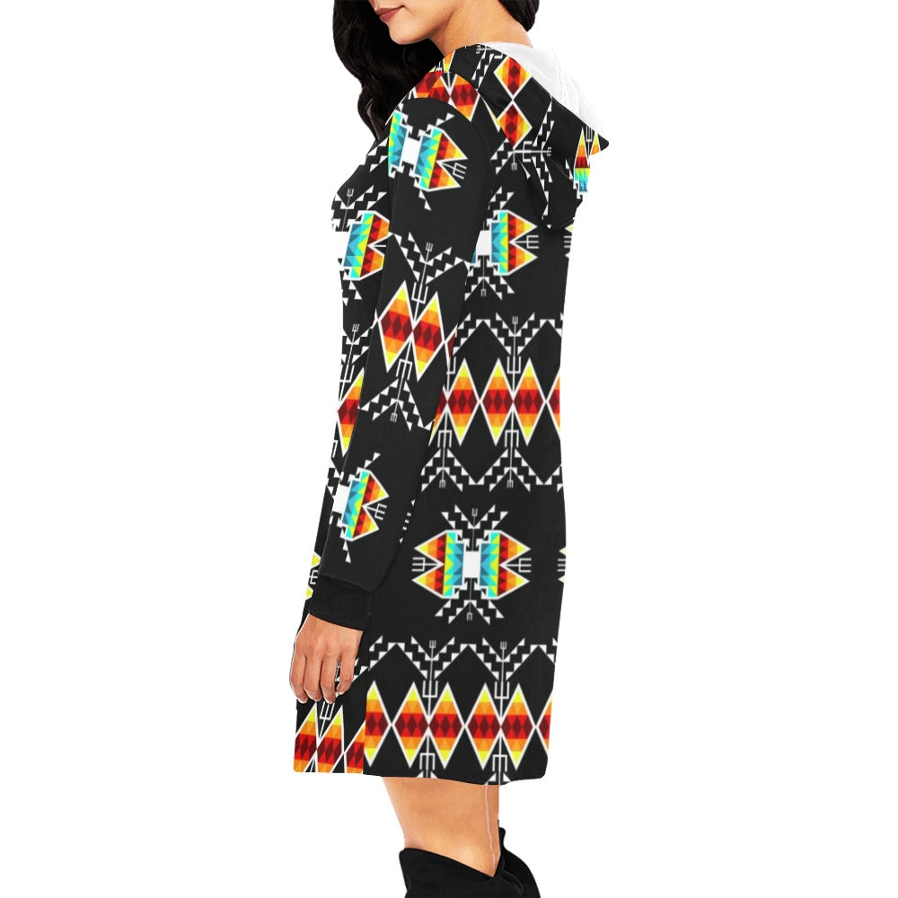 Sacred Trust Black Colour Hoodie Dress