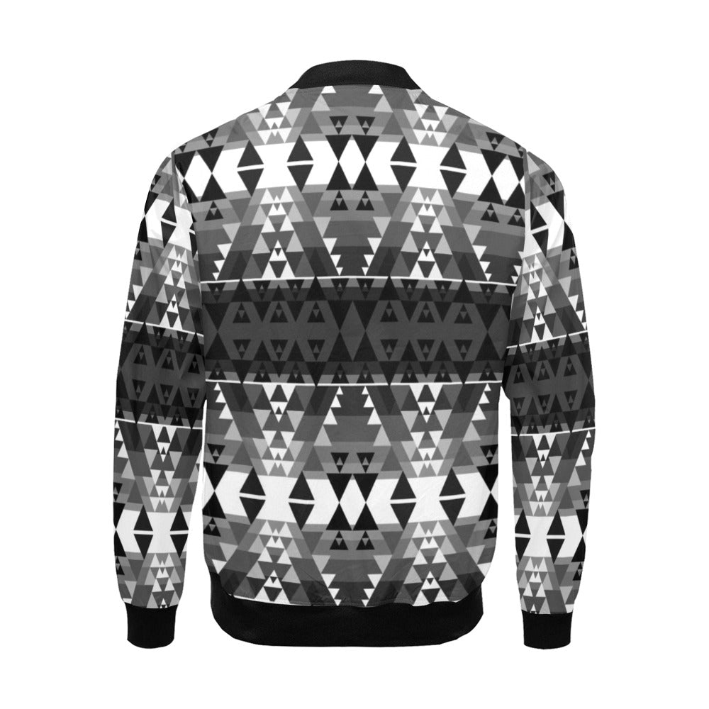 Writing on Stone Black and White Bomber Jacket for Men