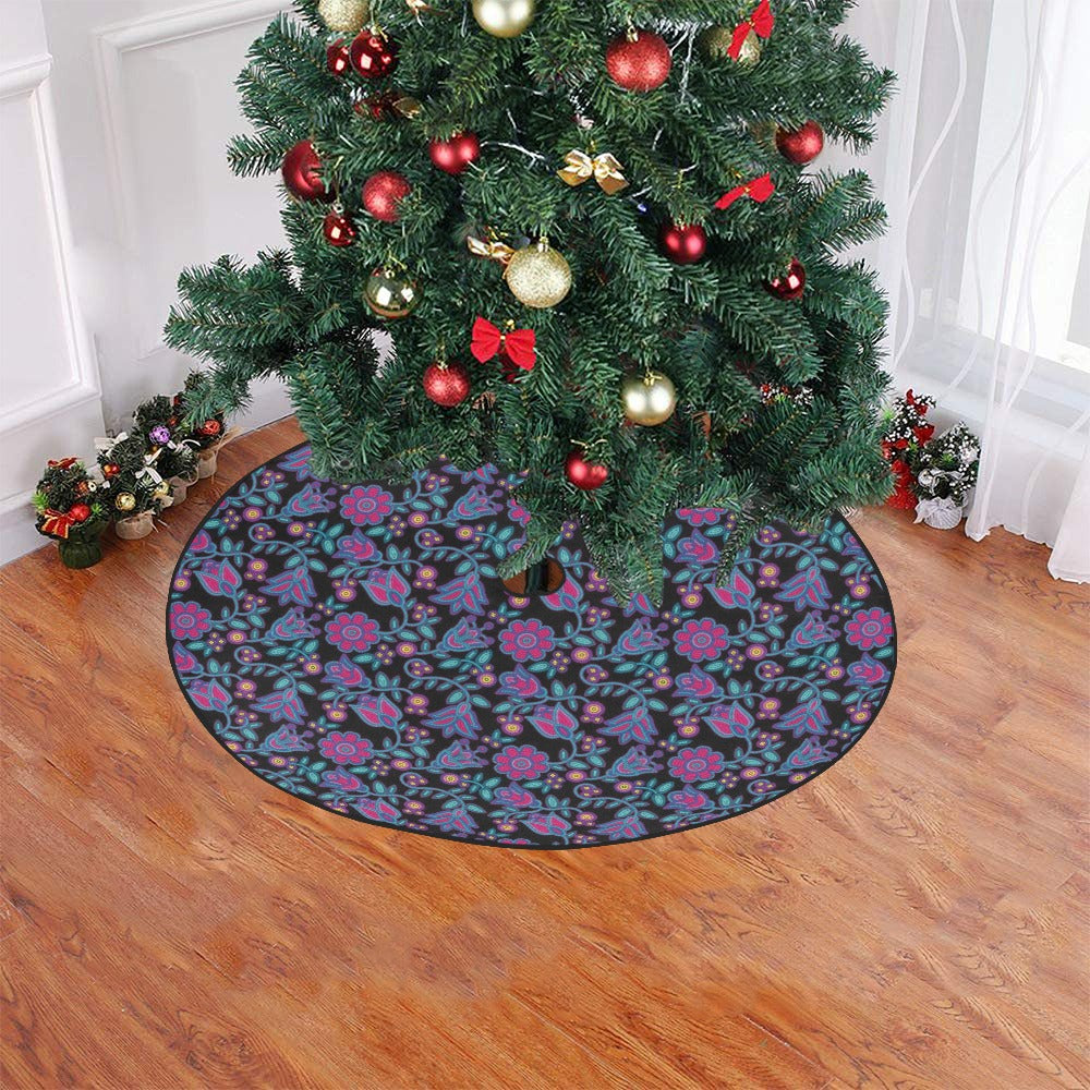 Beaded Nouveau Coal Christmas Tree Skirt 47" x 47"
