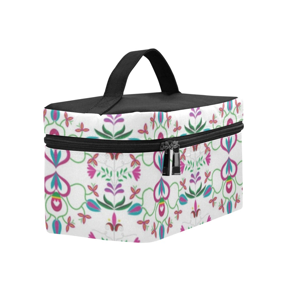 Quilled Divine White Cosmetic Bag/Large