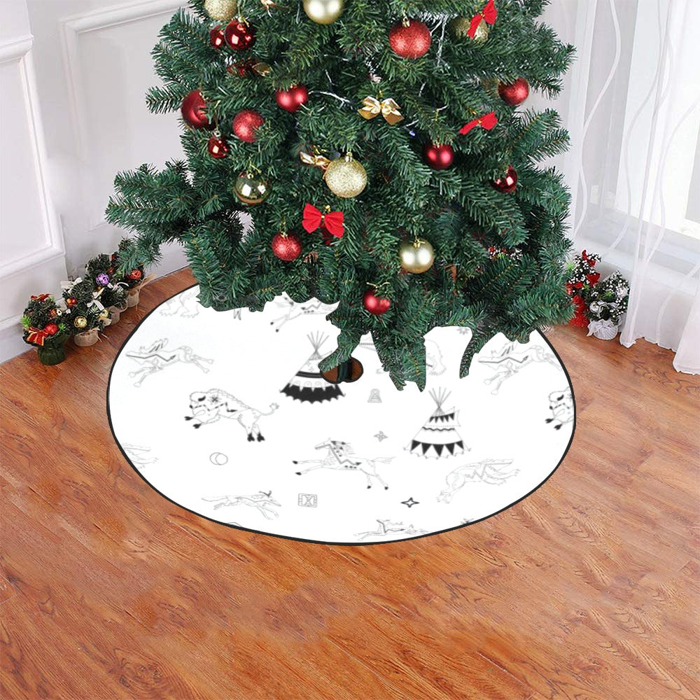 Ledger Dabbles White Christmas Tree Skirt 47" x 47"
