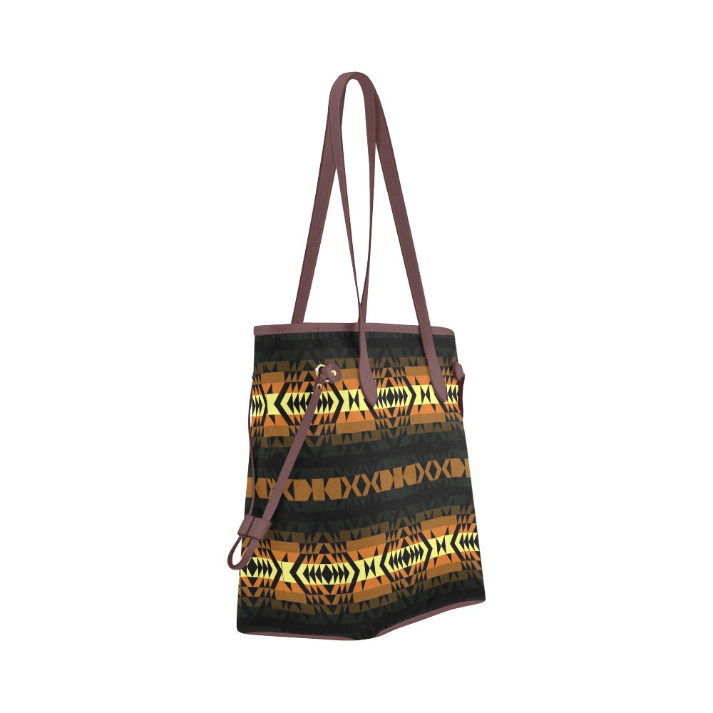 Black Rose Spring Canyon Tan Clover Canvas Tote Bag