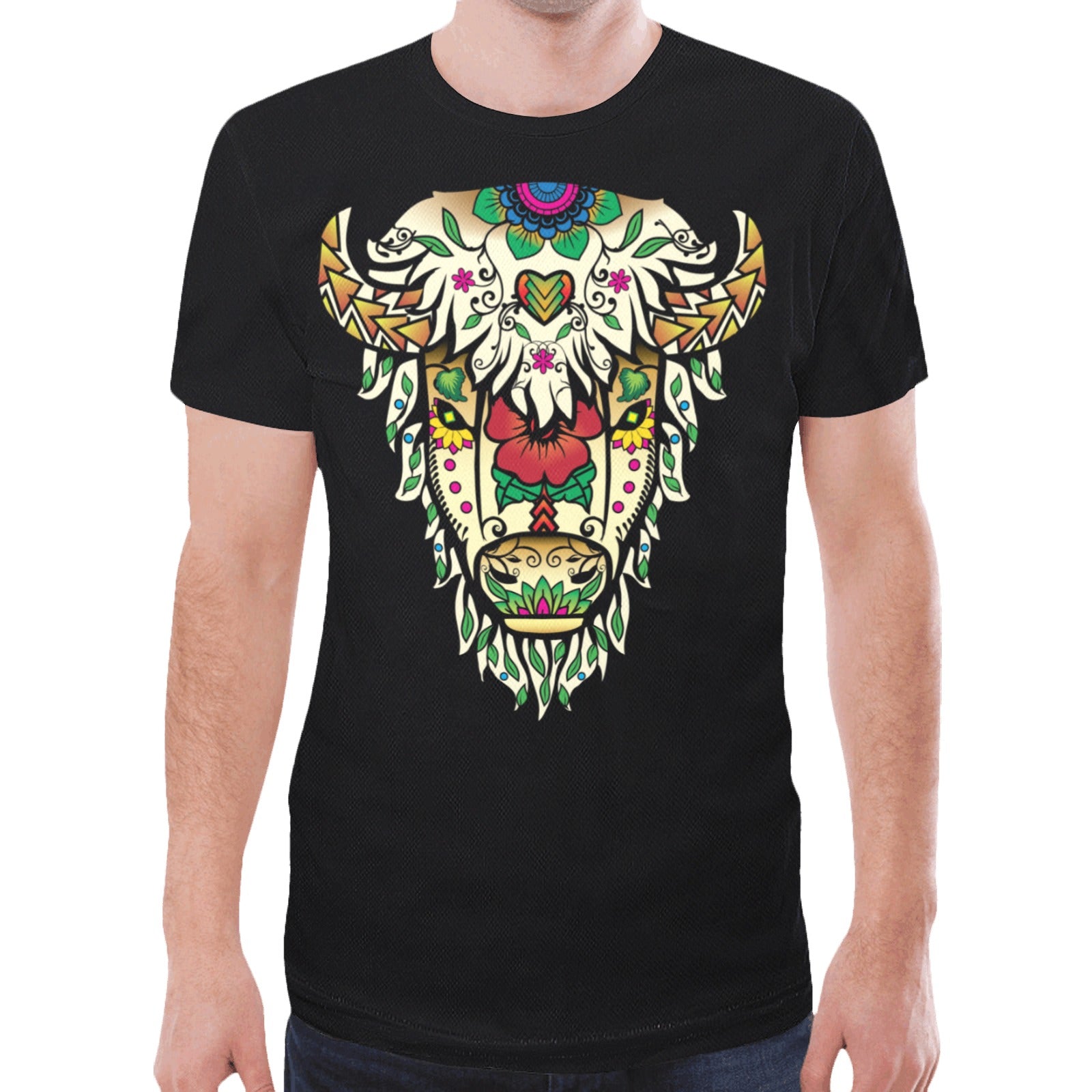 Buffalo Spirit Guide (Black) T-shirt for Men