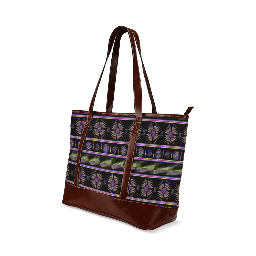 Evening Feather Wheel Tote Handbag