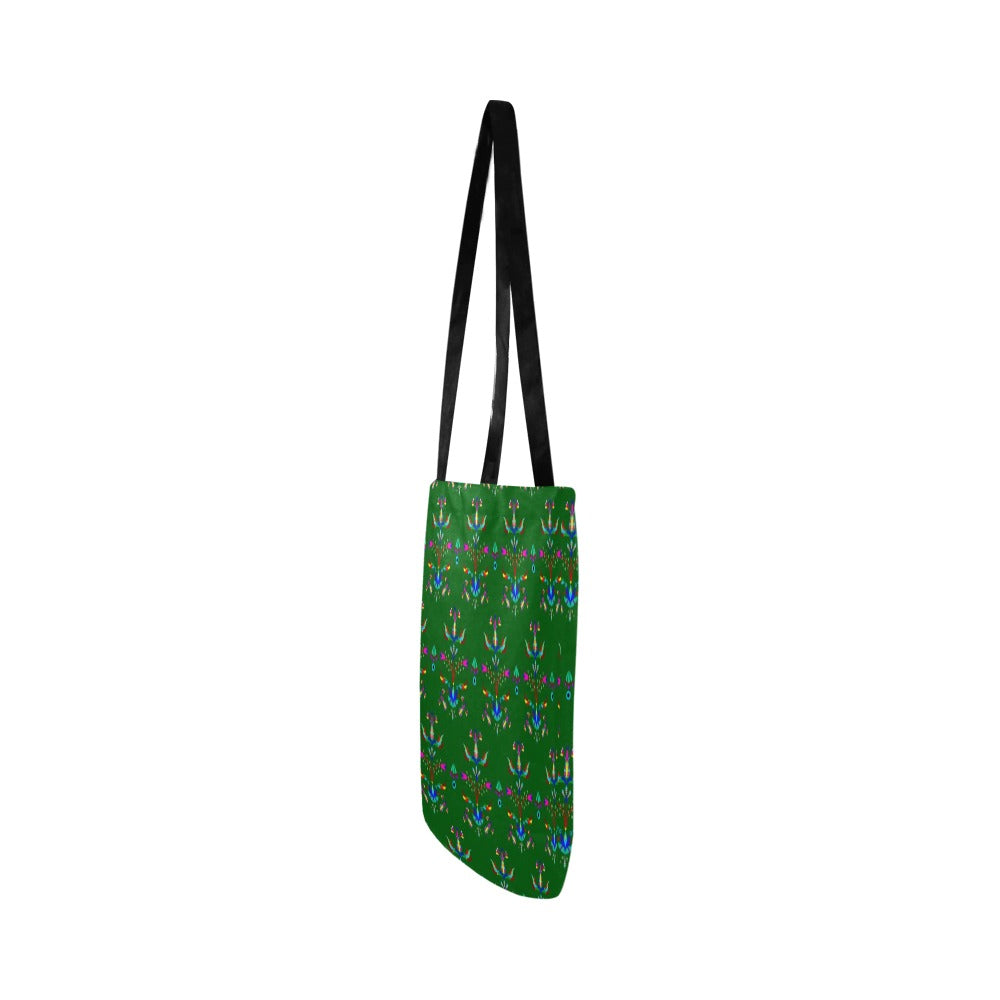 Dakota Damask Green Reusable Shopping Bag (Two sides)