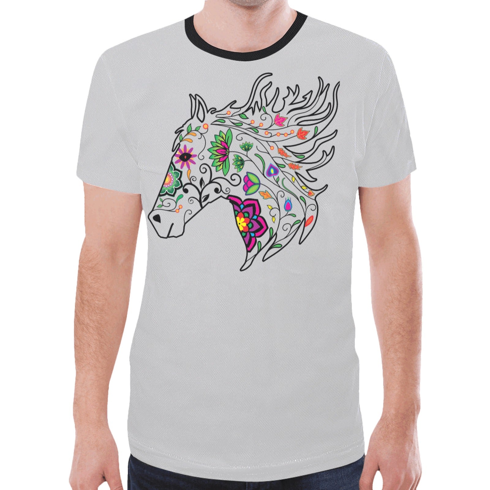 Horse Spirit Guide (Gray) T-shirt for Men