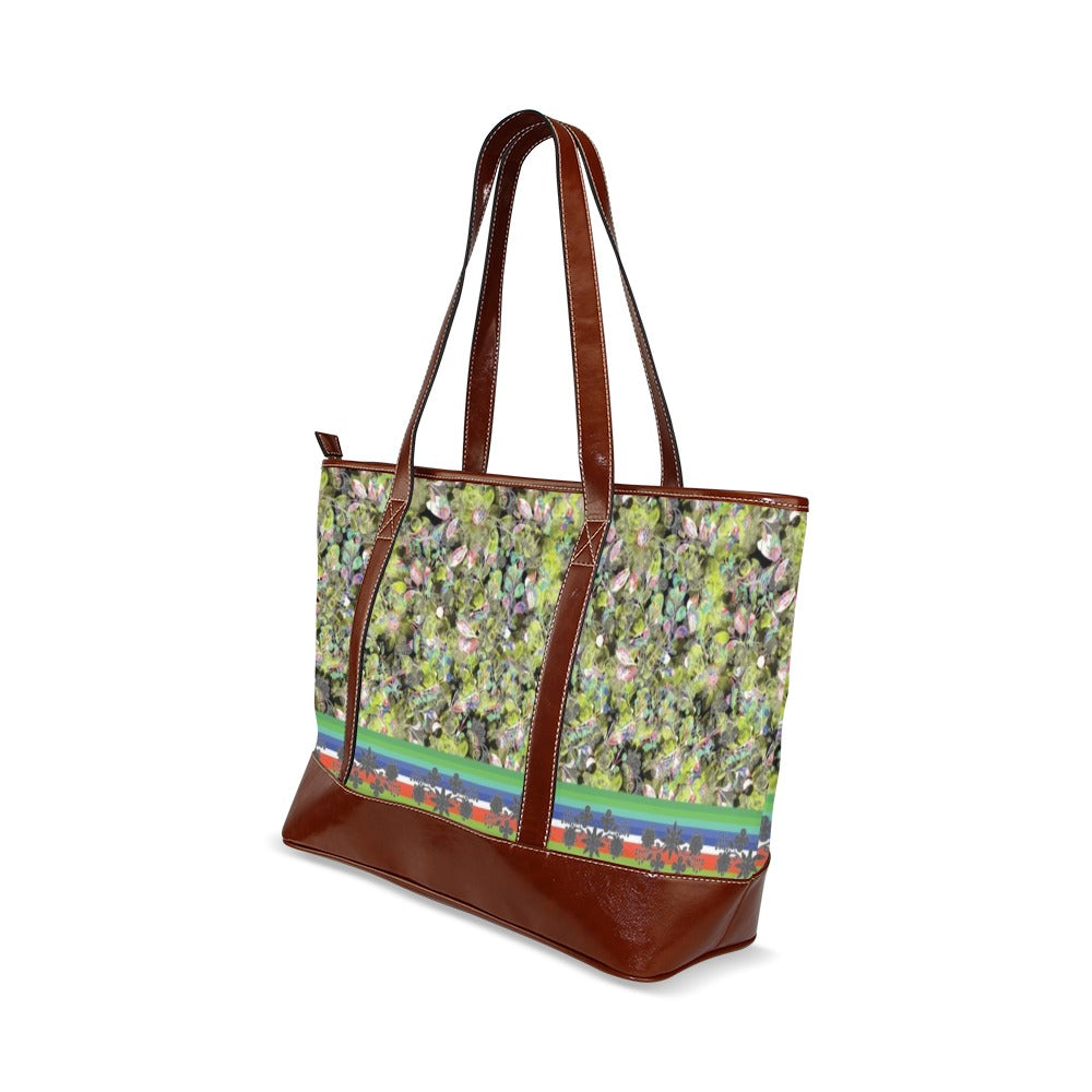 Culture in Nature Green Leaf Tote Handbag