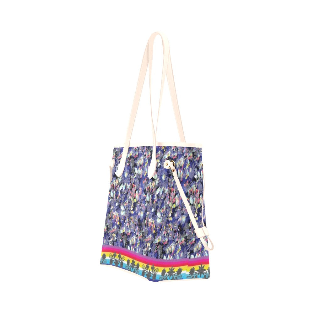 Culture in Nature Blue Clover Canvas Tote Bag