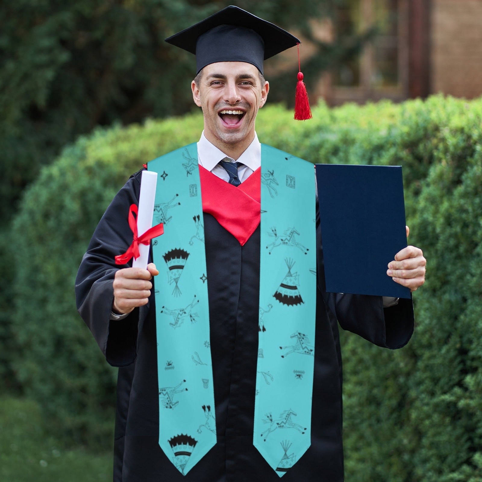 Ledger Dables Torquoise Graduation Stole