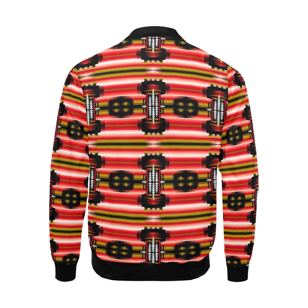 Rainy Skies Sage Red Baron Bomber Jacket for Men