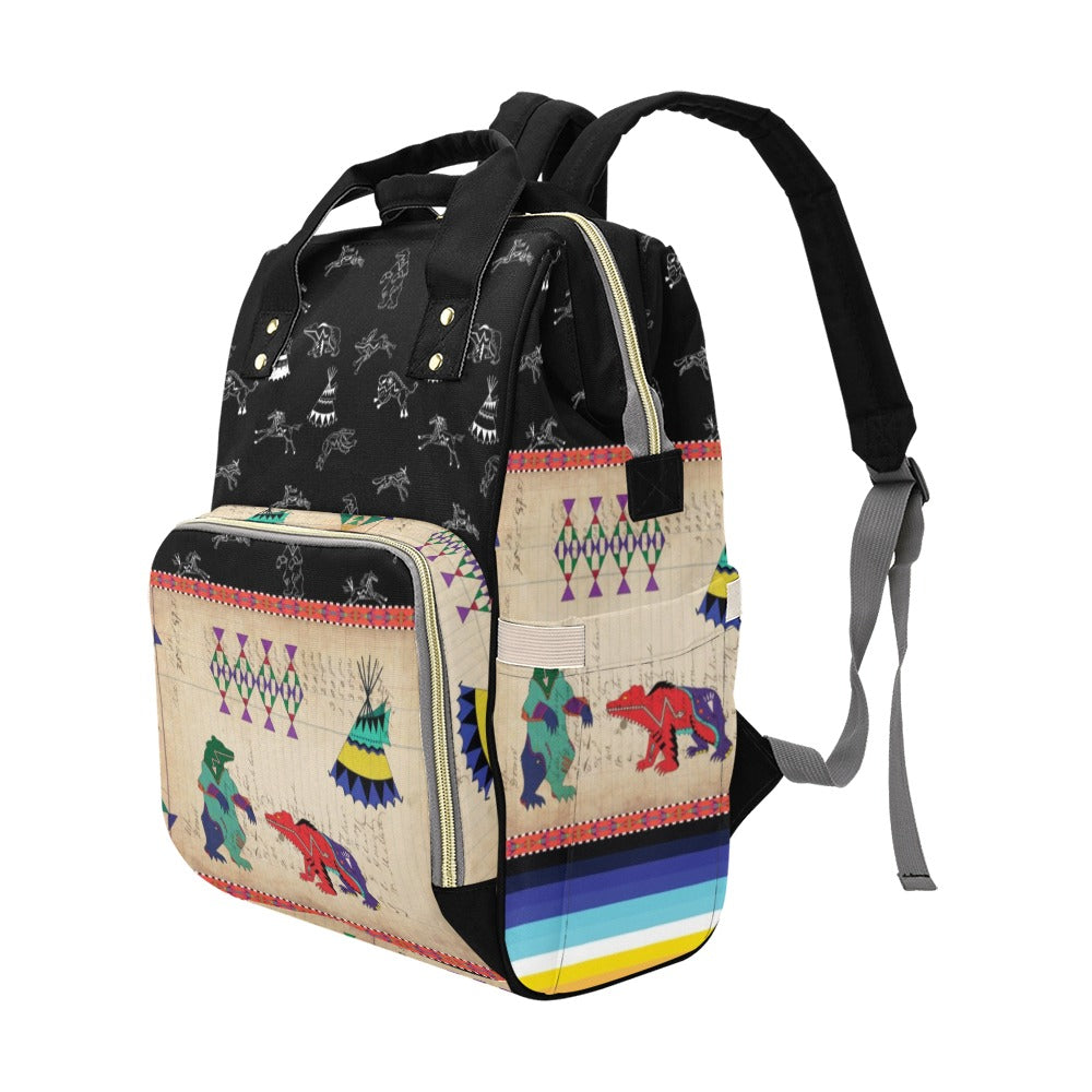 Bear Ledger Black Sky Multi-Function Diaper Backpack/Diaper Bag