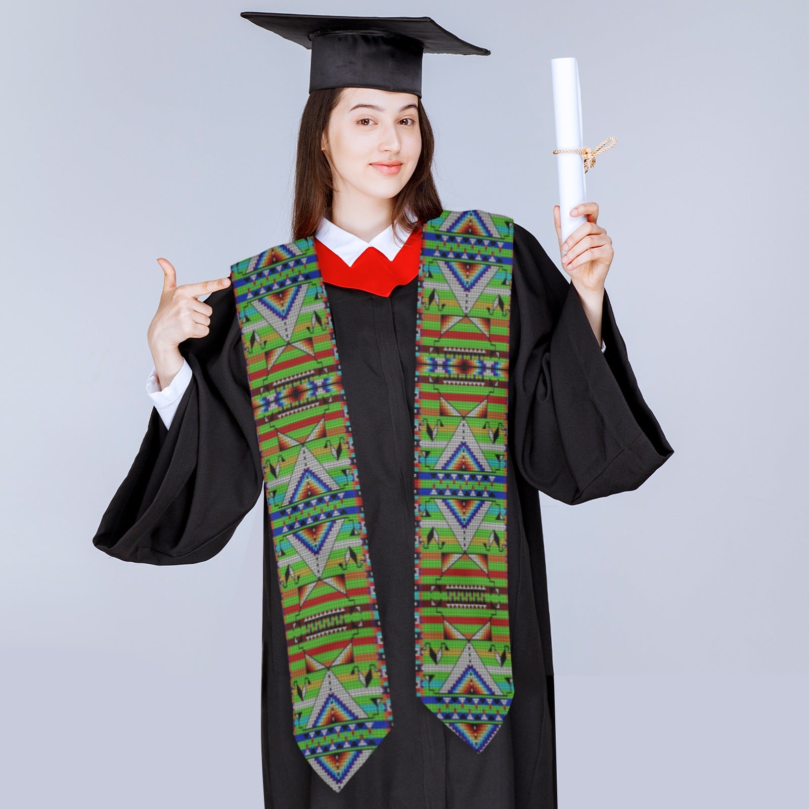 Medicine Blessing Lime Green Graduation Stole