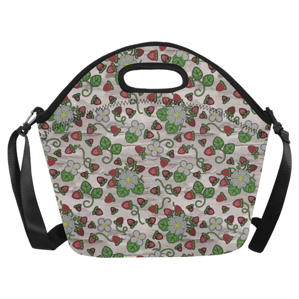 Strawberry Dreams Bright Birch Neoprene Lunch Bag/Large