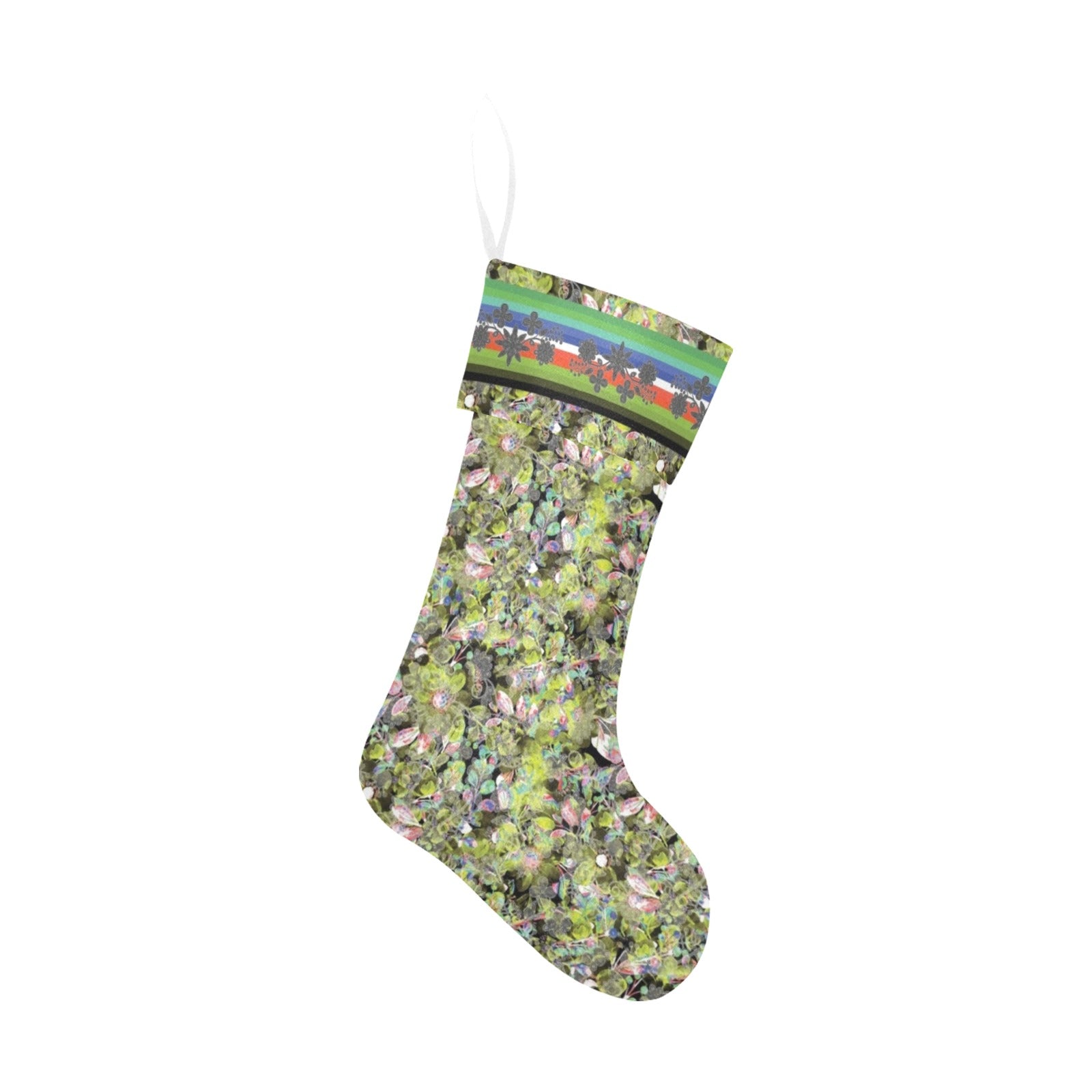 Culture in Nature Green Leaf Christmas Stocking