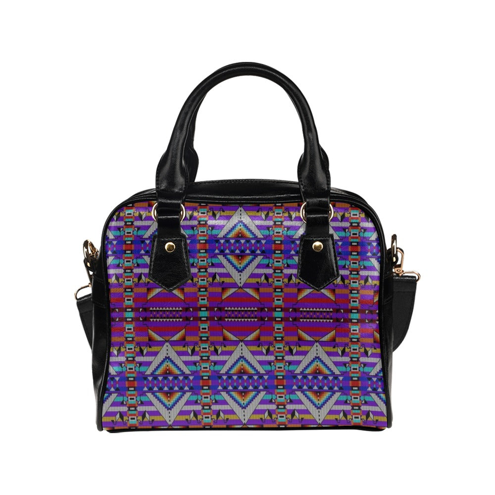 Medicine Blessing Purple Shoulder Handbag