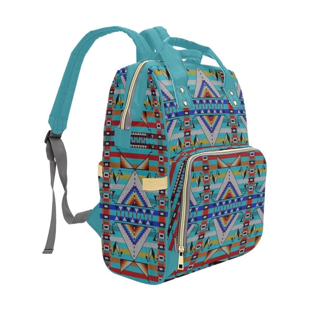 Medicine Blessing Turquoise Multi-Function Diaper Backpack/Diaper Bag