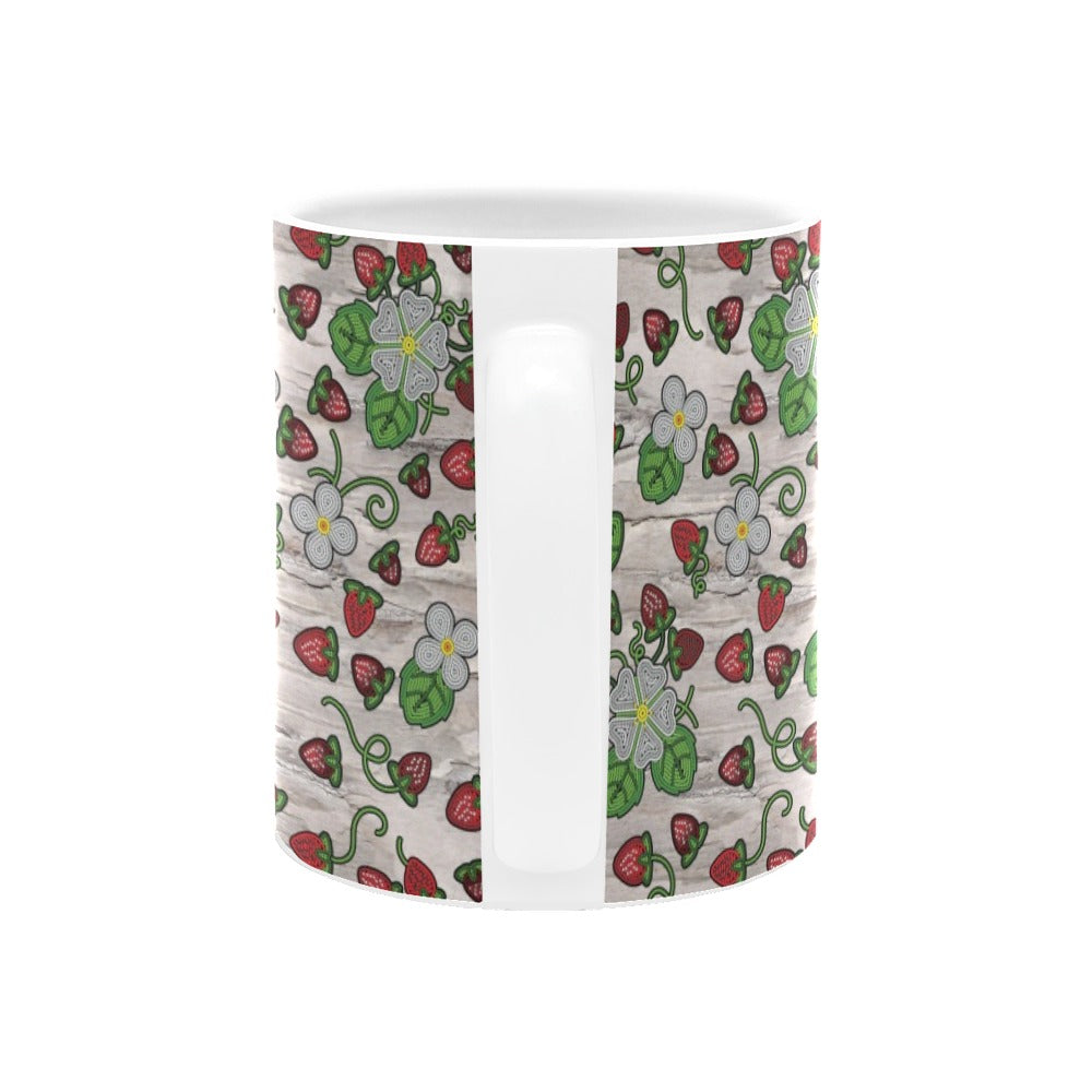 Strawberry Dreams Bright Birch White Mug(11OZ)