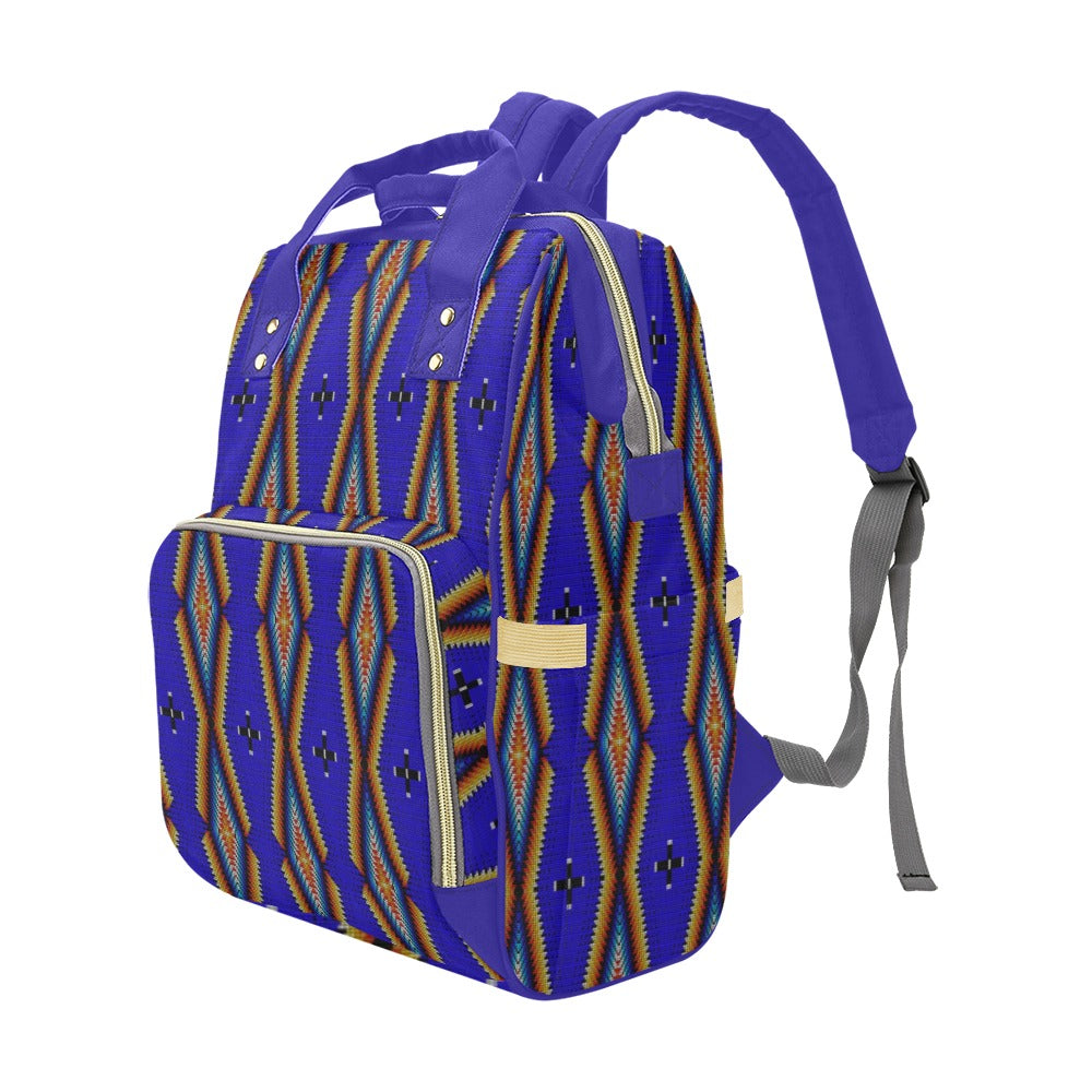 Diamond in the Bluff Blue Multi-Function Diaper Backpack/Diaper Bag