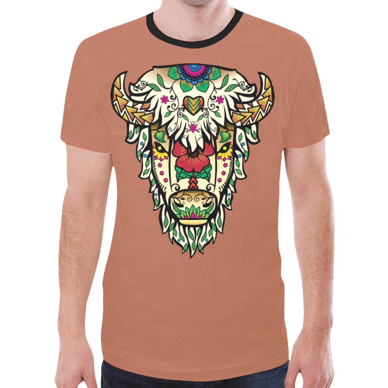 Buffalo Spirit Guide (Brown) T-shirt for Men