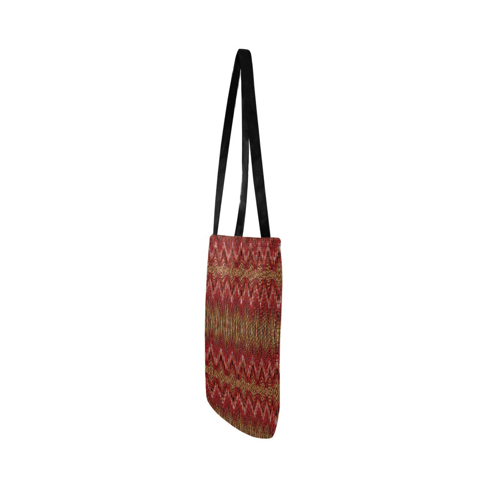 Fire Feather Red Reusable Shopping Bag (Two sides)