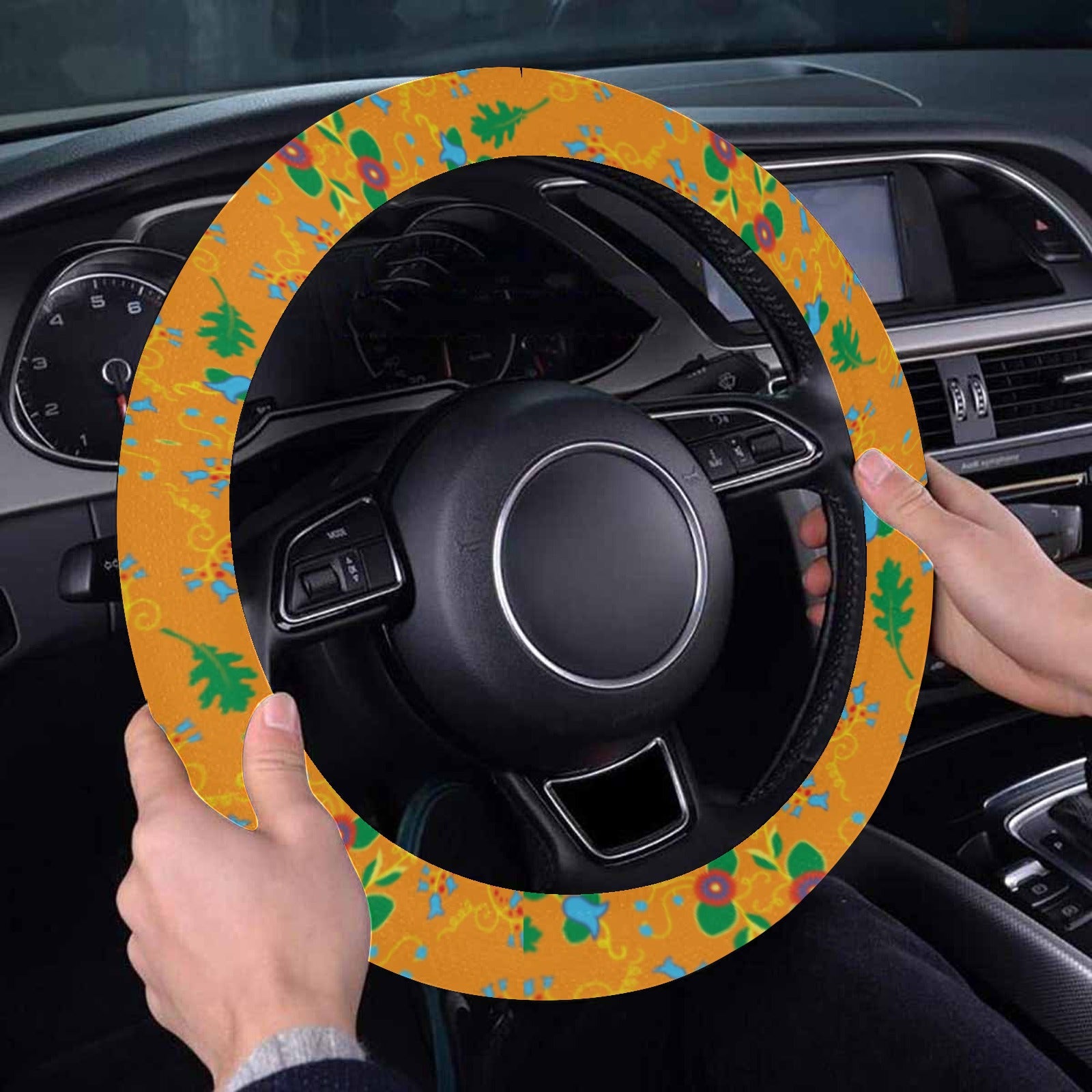 Vine Life Sunshine Steering Wheel Cover with Elastic Edge