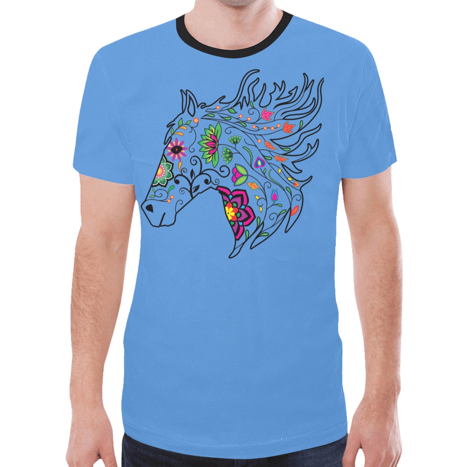 Horse Spirit Guide (BLue) T-shirt for Men