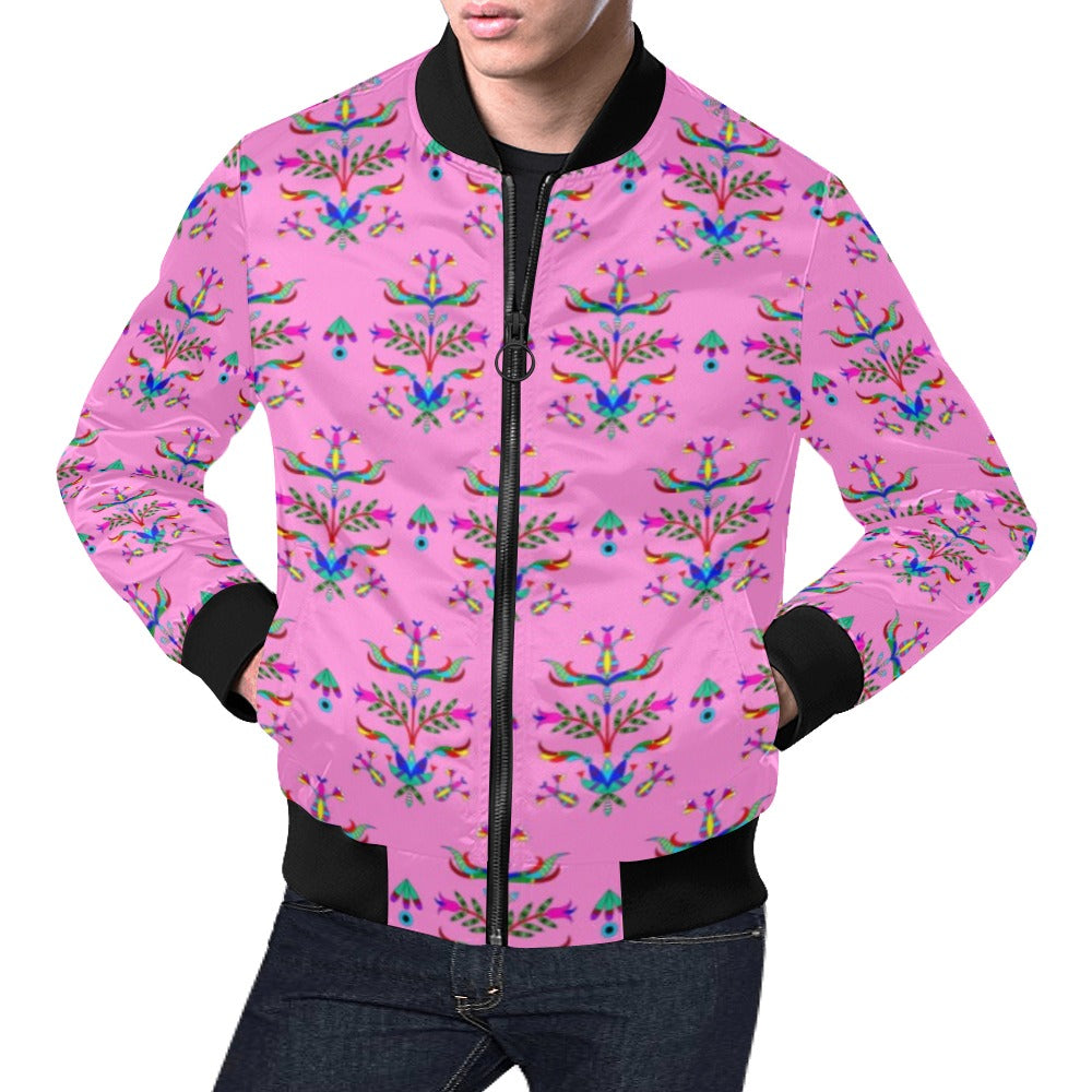 Dakota Damask Cheyenne Pink All Over Print Bomber Jacket for Men