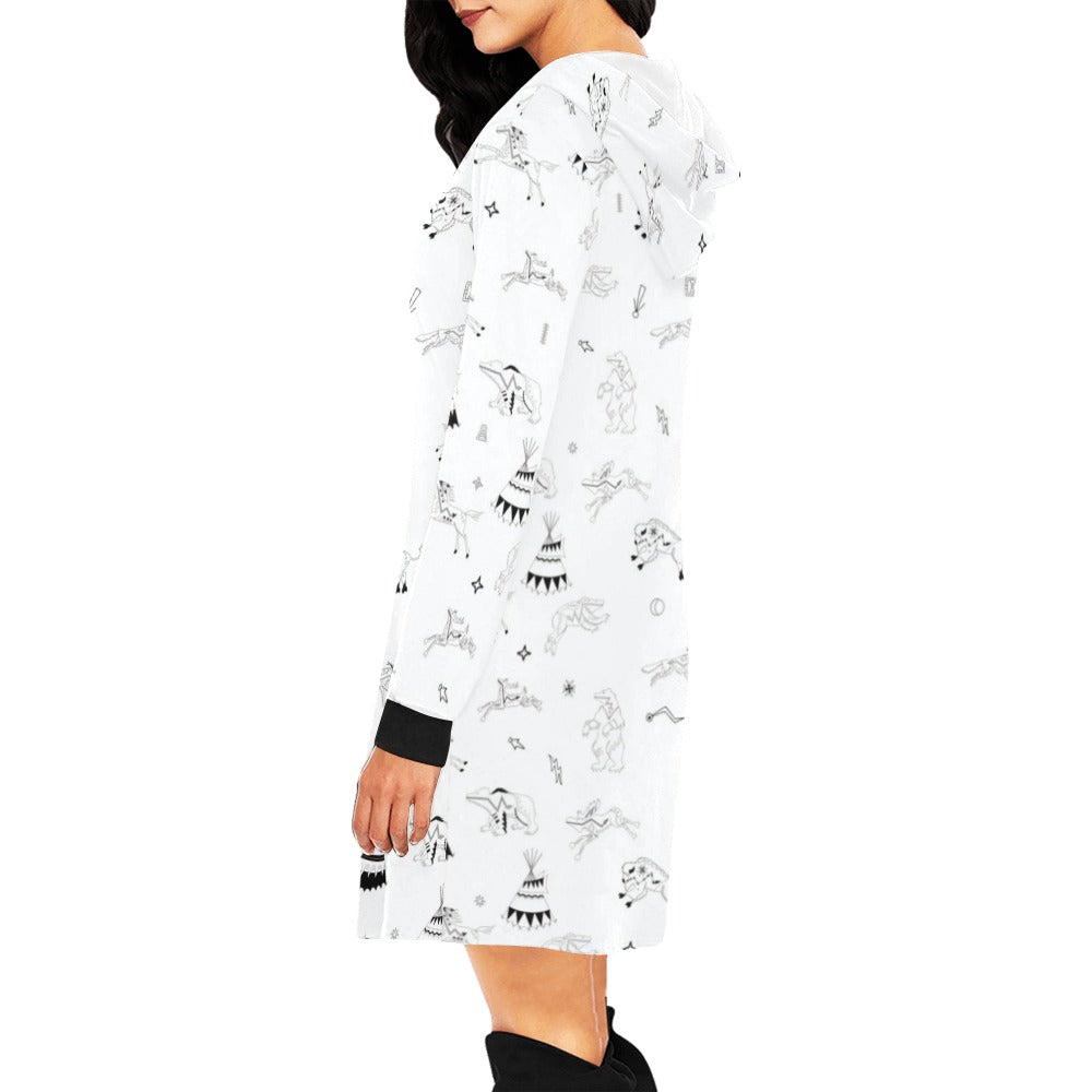 Ledger Dabbles White Hoodie Dress