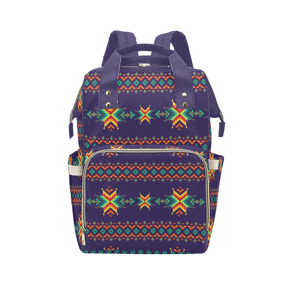 Dreams of Ancestors Indigo Multi-Function Diaper Backpack/Diaper Bag