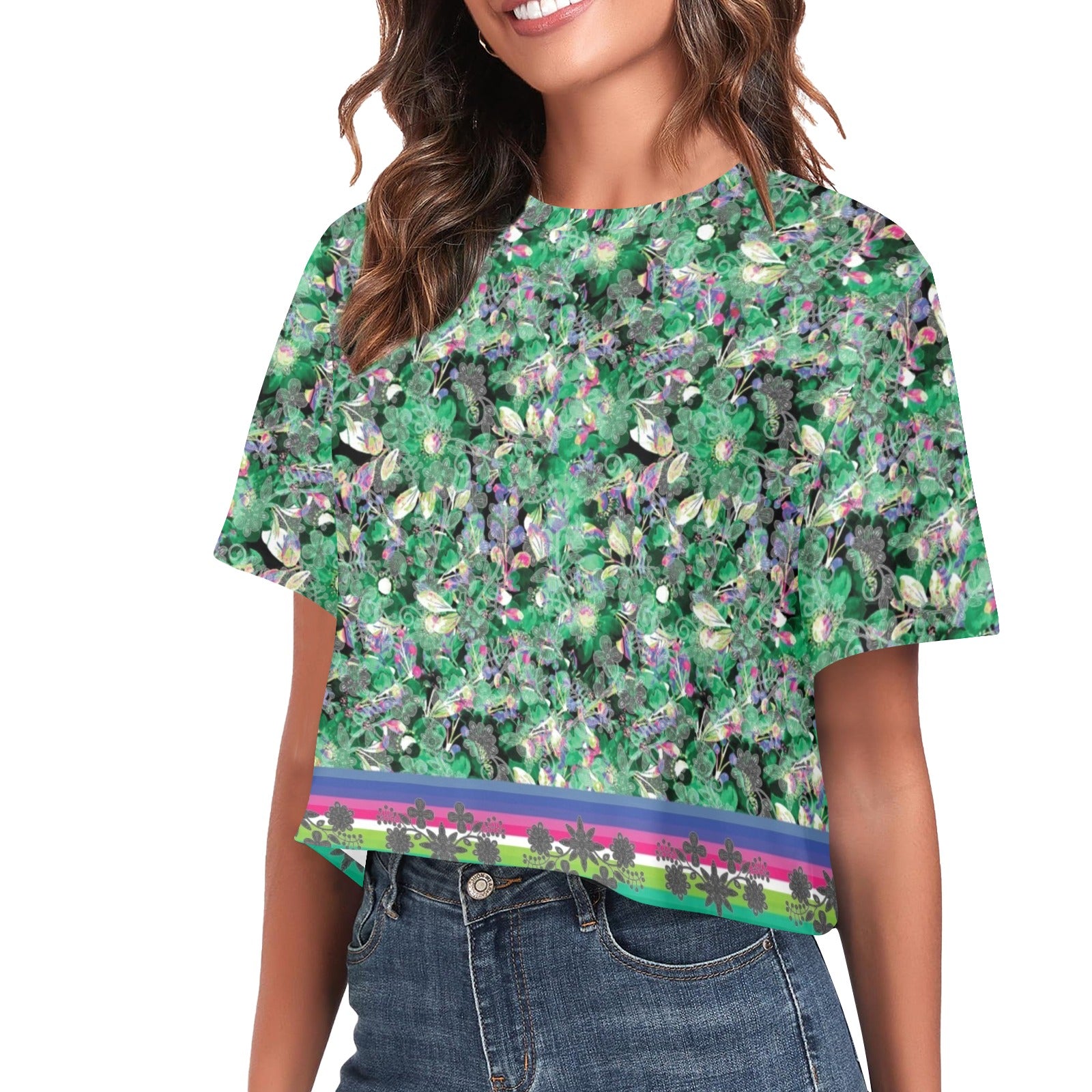Culture in Nature Green Women's Cropped T-shirt