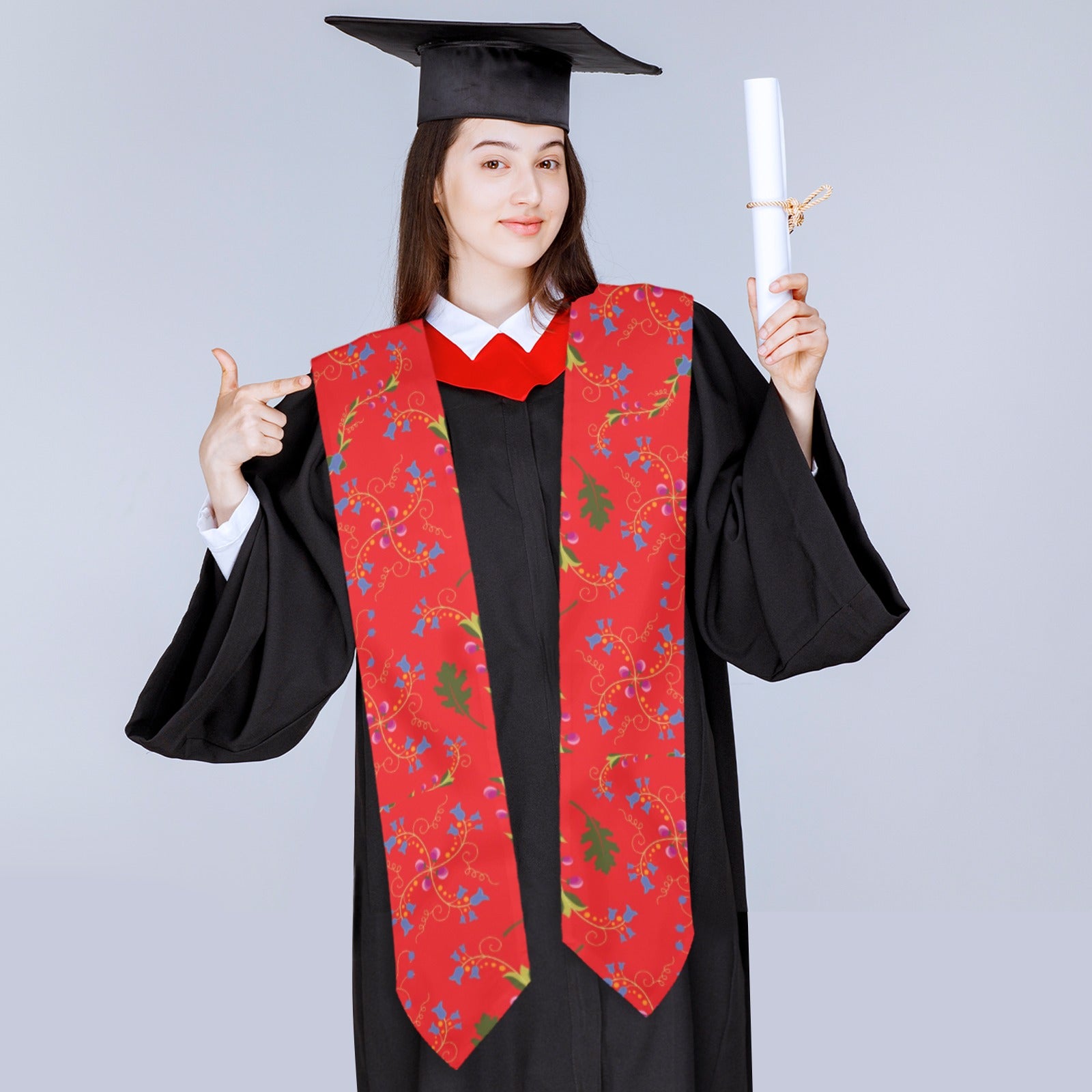 Vine Life Scarlet Graduation Stole