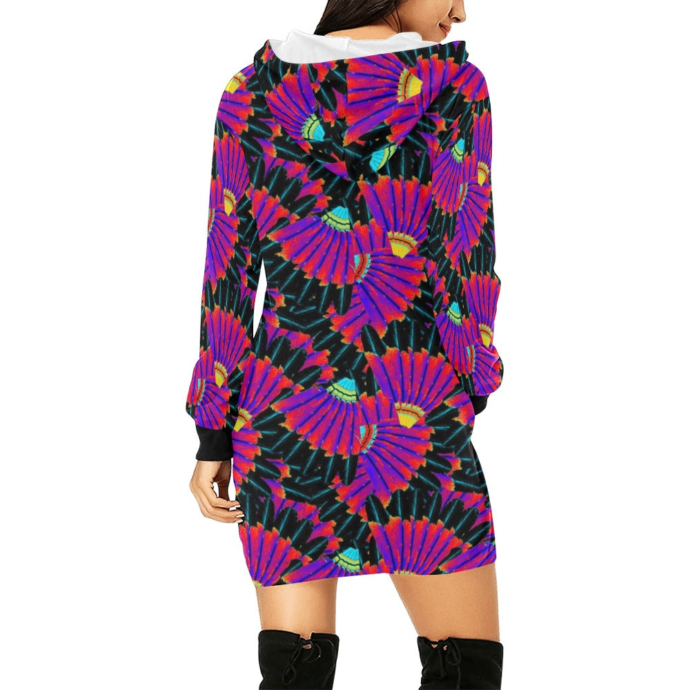 Eagle Feather Remix Hoodie Dress